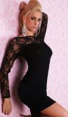 Vestido Clássico com Renda
